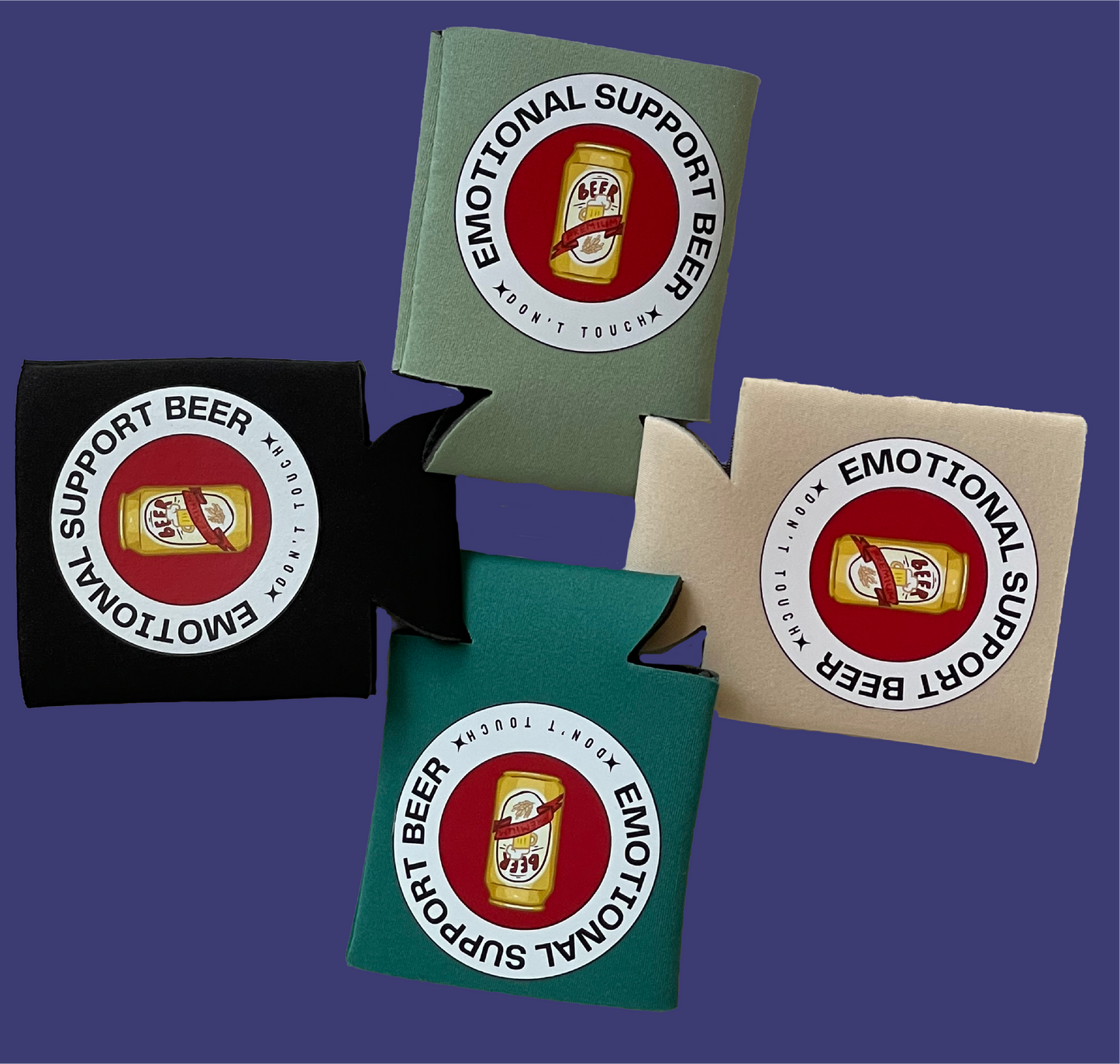 Emotional Support Beer Can Koozie