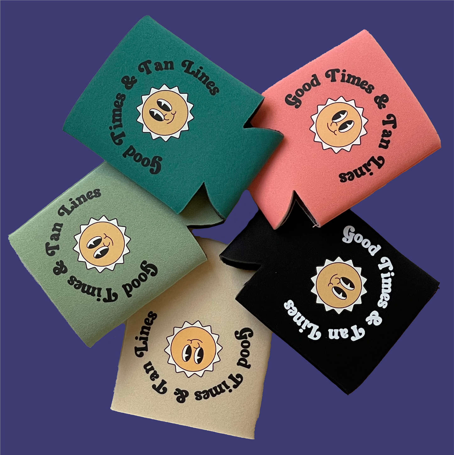 Good Times & Tan Lines Can Koozie