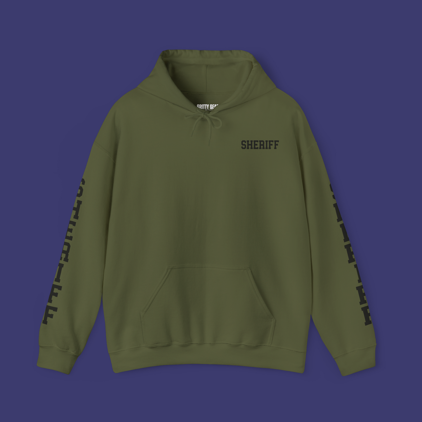 Sheriff Hoodie with Old-Style Font