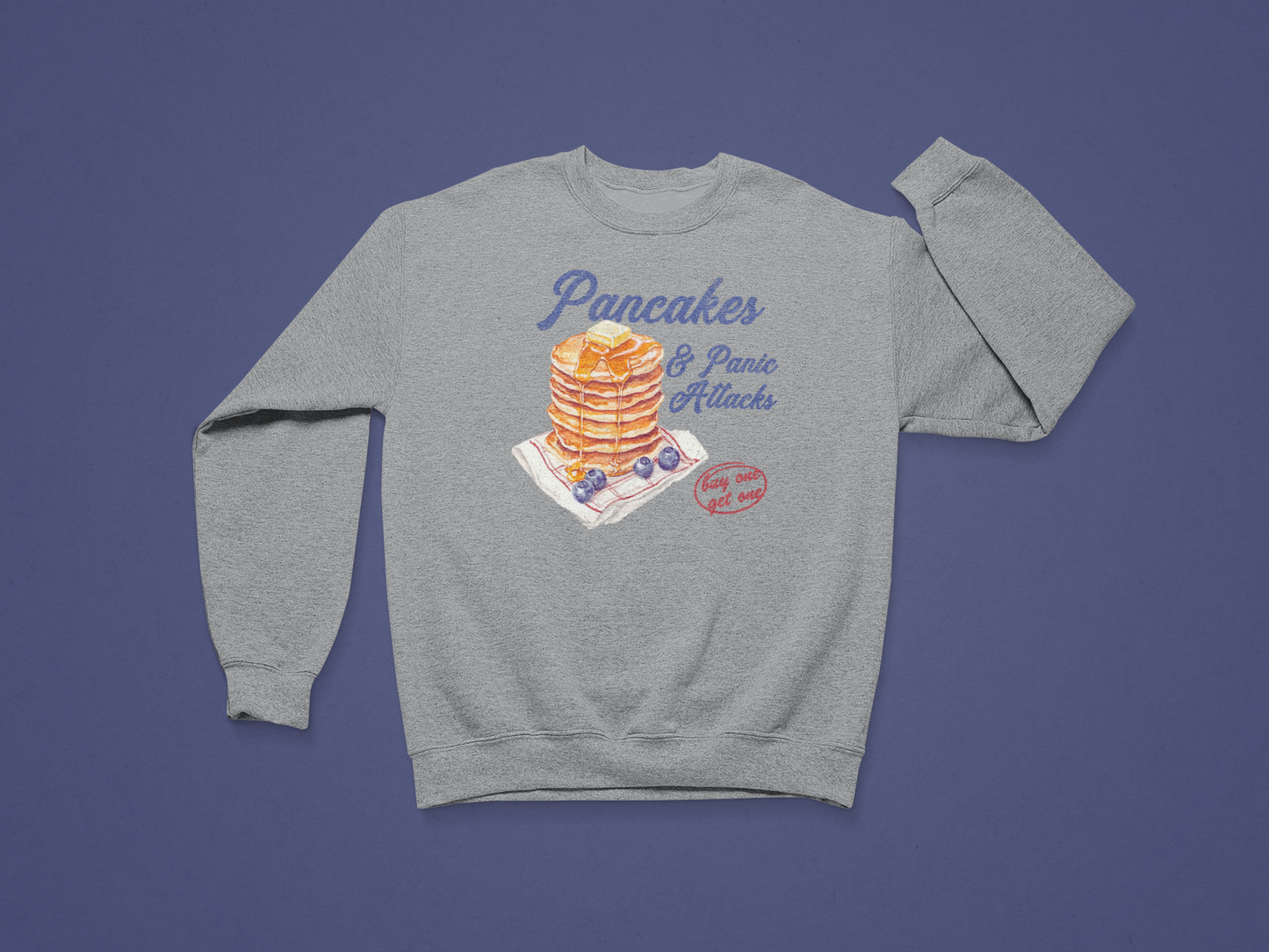 Pancakes & Panic Attacks Crewneck Sweatshirt