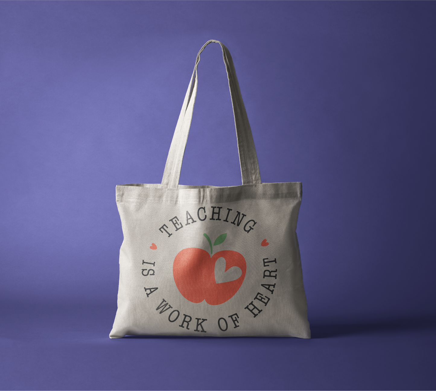Teaching is a Work of Heart Zippered Tote