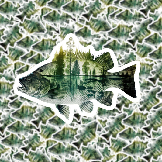 Outdoor Bass Fish Sticker