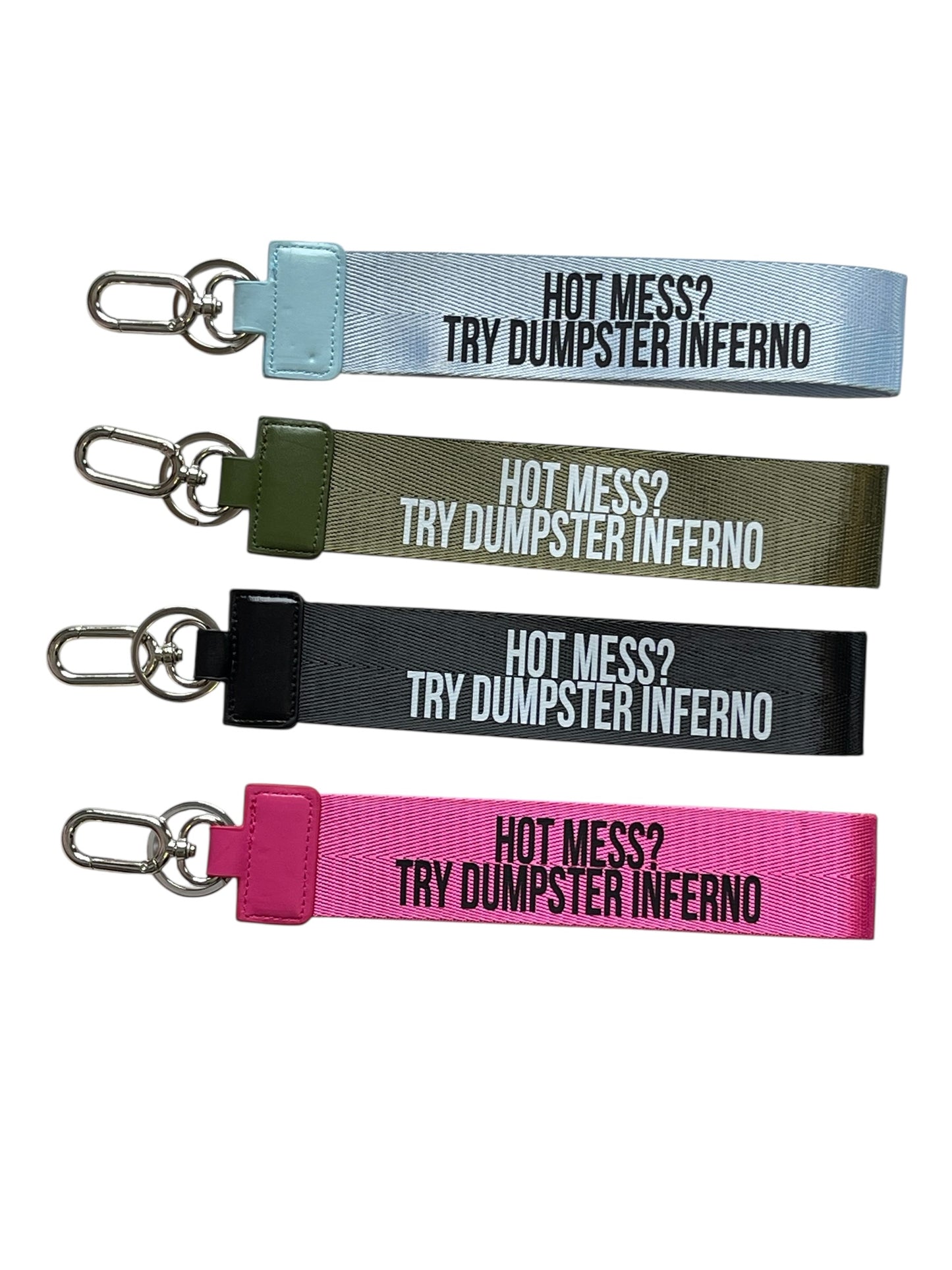 Dumpster Inferno Wristlet Keychain