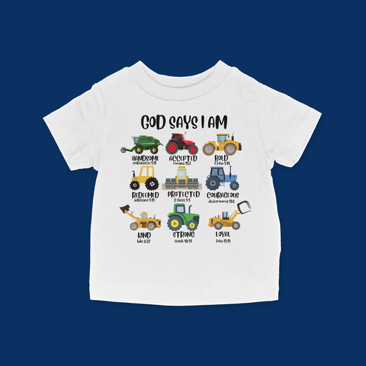 Heavy Machinery God Says I Am Baby & Toddler T-Shirt