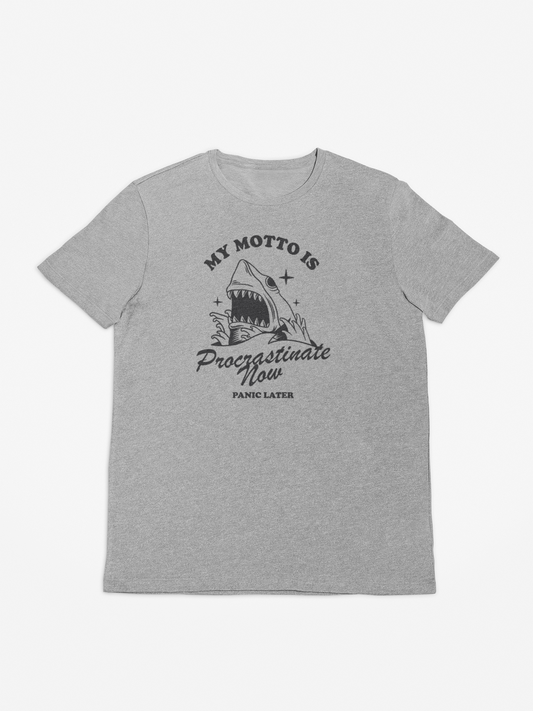 Procrastinate Now, Panic Later T-Shirt