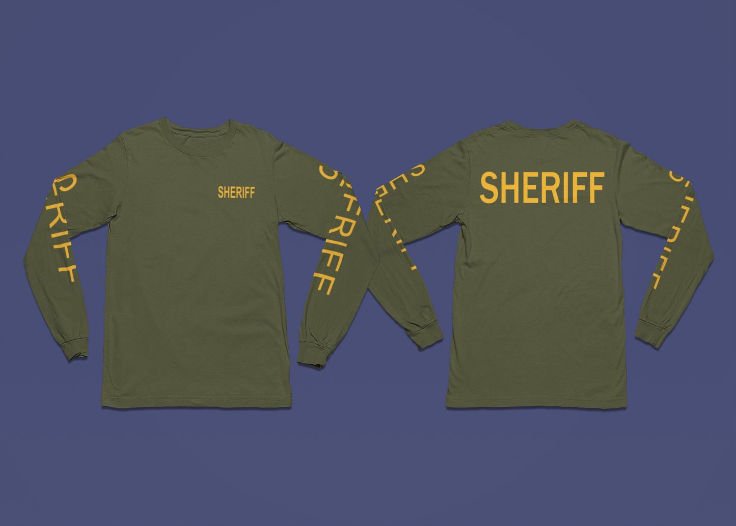 Sheriff Long-Sleeved Shirt with Modern Font