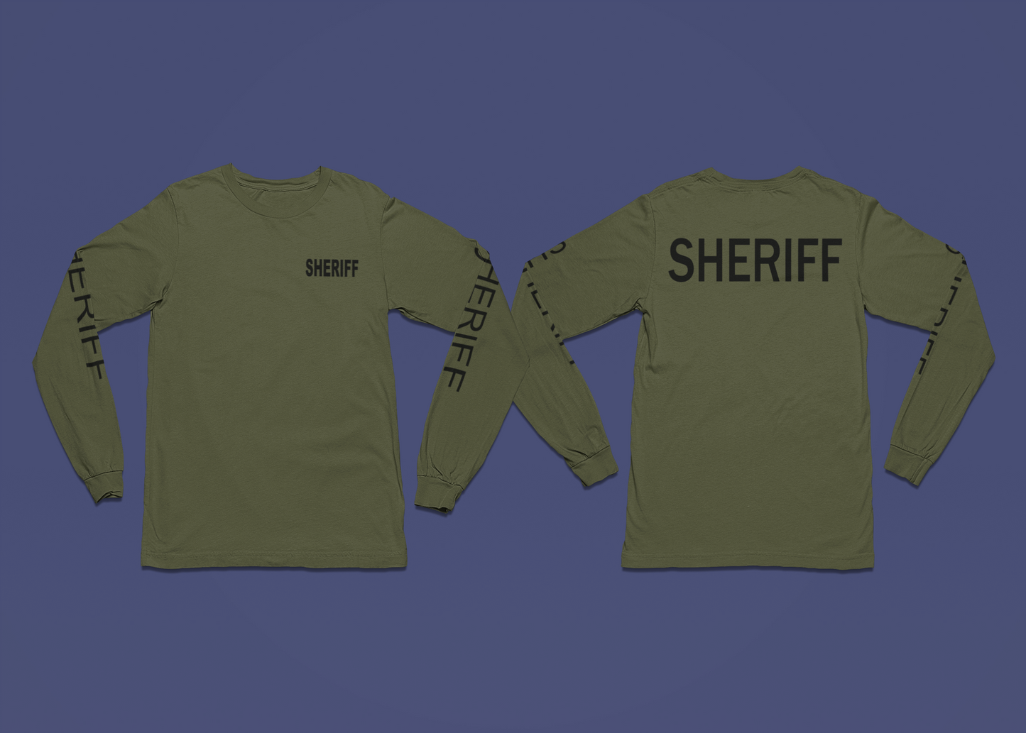 Sheriff Long-Sleeved Shirt with Modern Font
