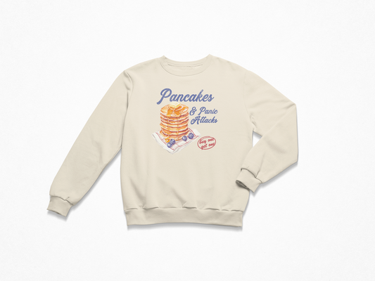 Pancakes & Panic Attacks Crewneck Sweatshirt